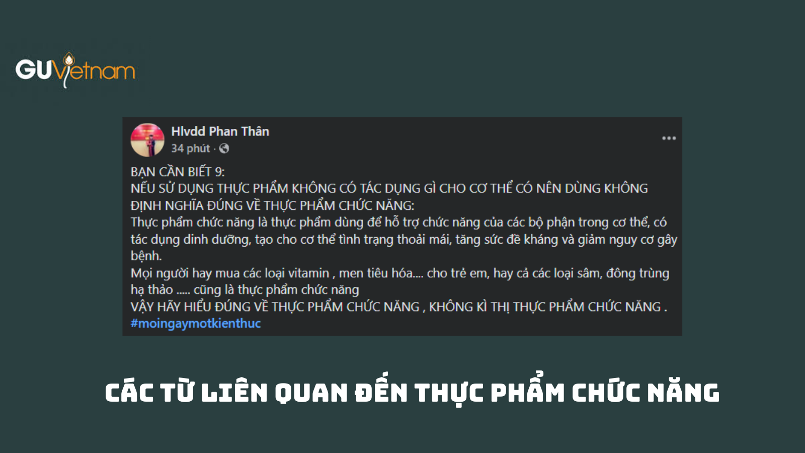 Các từ thực phẩm chức năng